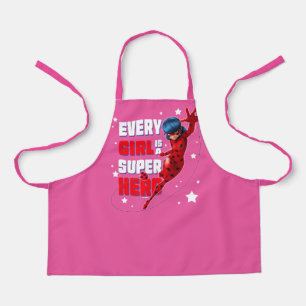 Delantal Ladybug Todo Chica es un Super Hero