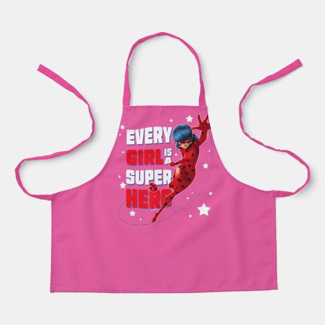 Delantal Ladybug Todo Chica es un Super Hero (Anverso)