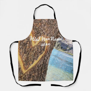 Delantal Lake Tahoe Blue Water Tree Heart Love
