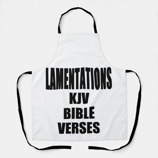 Delantal Lamentaciones Verso de la Biblia de KJV (Anverso)