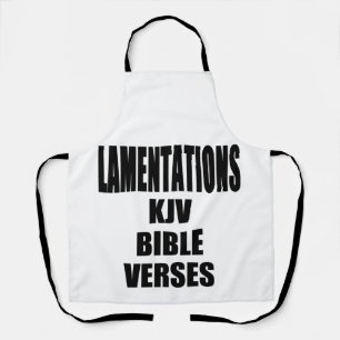Delantal Lamentaciones Verso de la Biblia KJV