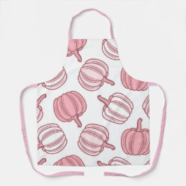 Delantal Lámina de calabaza roja y blanca impresa