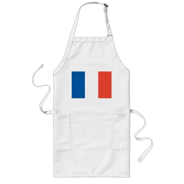 Delantal Lange de cocina con Francia estandarte (Frente)