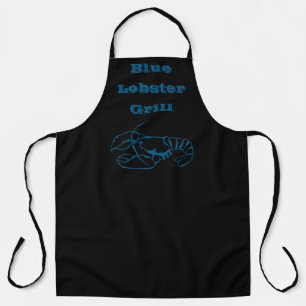 Delantal Langosta Azul Animal Marino Dibujo Simple de Conto