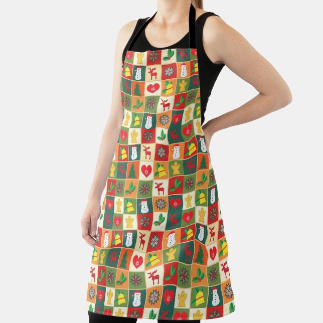 Delantal Large Checkered Apron (in situ)