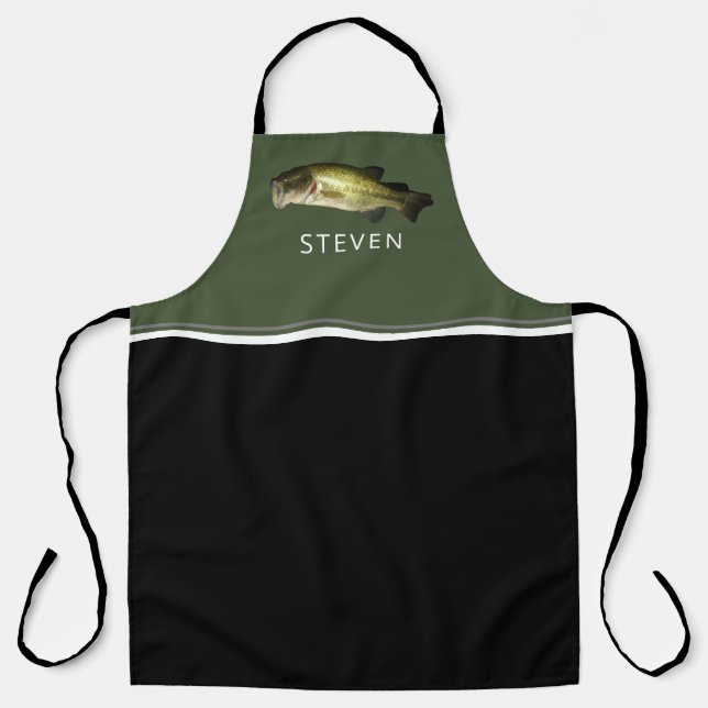 Delantal Largemouth Bass Fish Personalized Chef (Anverso)