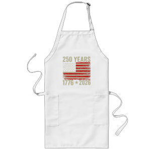 Delantal Largo 250 Años Bandera Americana 1776-2026