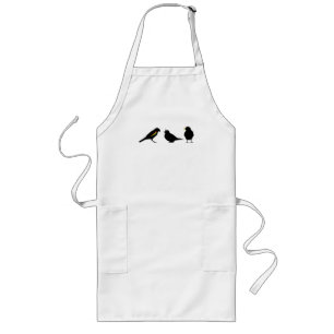 Delantal Largo 3 pequeños pájaros por el erndub