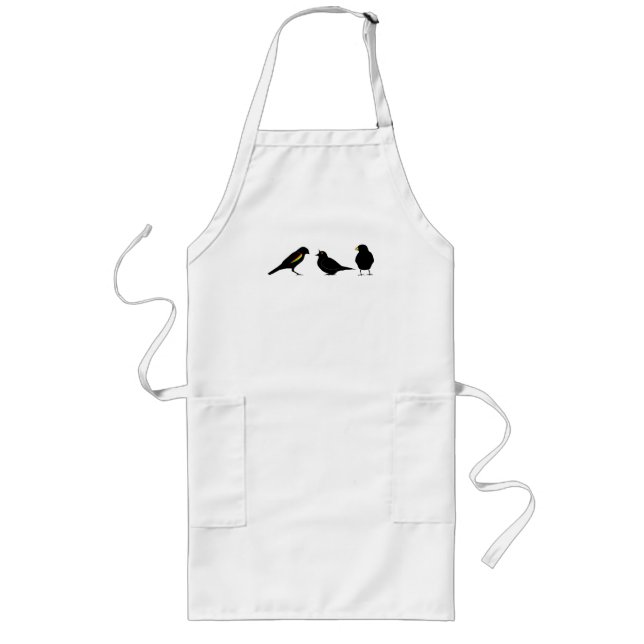 Delantal Largo 3 pequeños pájaros por el erndub (Frente)