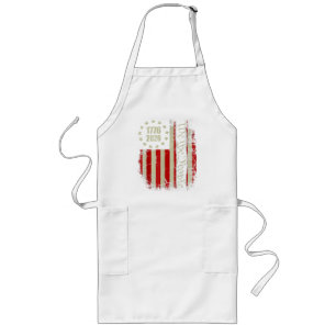 Delantal Largo 4 de julio América Bandera de EE. UU. Patriótico