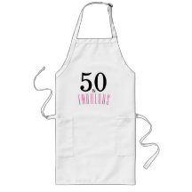 50 y fabuloso Apron de la fiesta de cumpleaños