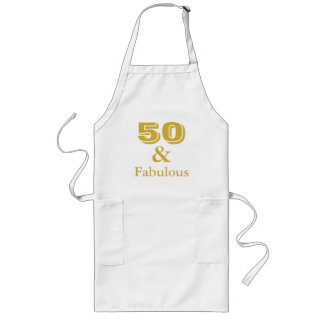 Delantal Largo 50 y fabuloso Apron de la fiesta de cumpleaños núm
