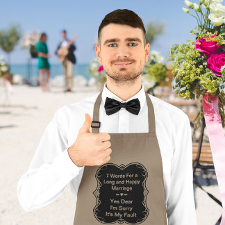 Delantal Largo 7 palabras para un matrimonio largo y feliz