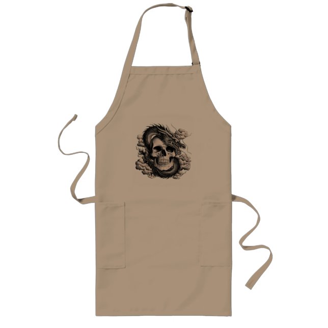 Delantal Largo A SKULL AND A DRAGON Long Apron (Frente)