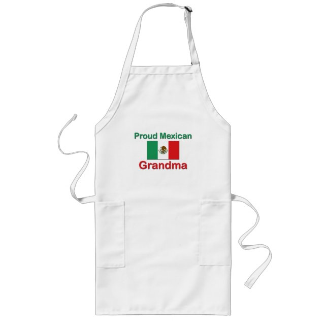 Delantal Largo Abuela mexicana orgullosa (Frente)