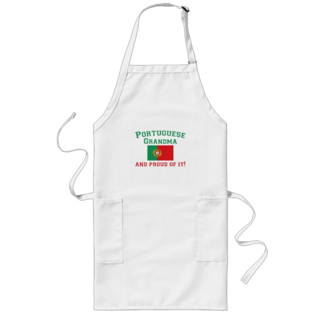 Delantal Largo Abuela portuguesa orgullosa (Frente)