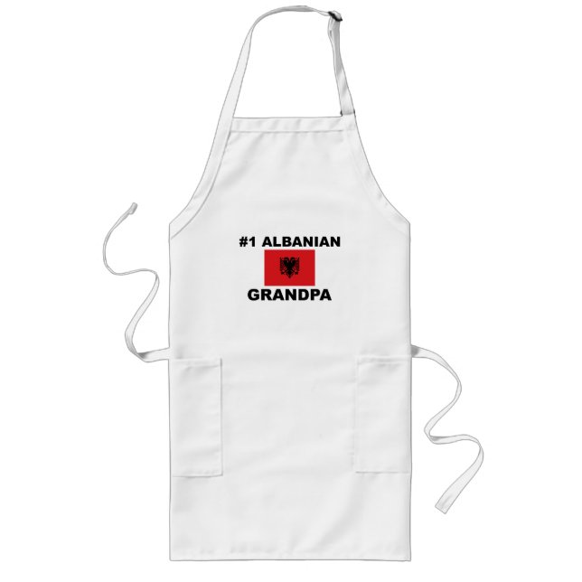 Delantal Largo Abuelo del albanés #1 (Frente)
