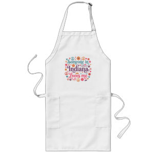 Delantal Largo Alguien en Indiana Me Ama Diseño Boho Hippie