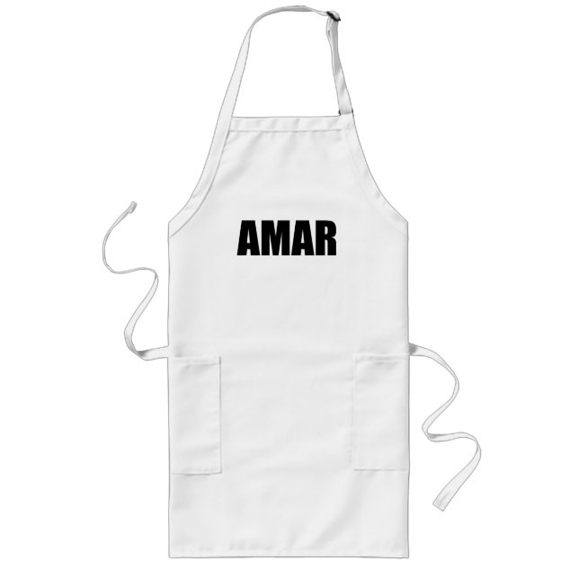 Delantal Largo Amar amor en español (Frente)