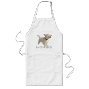 Delantal Largo Amo a mi pequeño perro blanco - Westie
