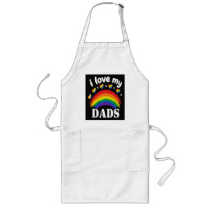 Delantal Largo Amo la lluvia de orgullo de mis papás