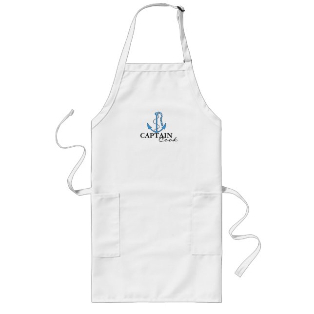 Delantal Largo Ancla-Capitán náutico Cook (Frente)