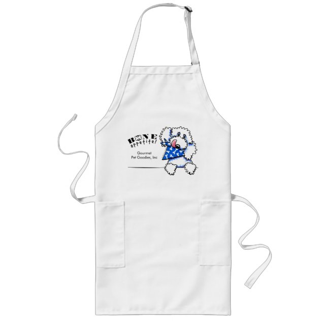 Delantal Largo ¡Apetito de huesos de perro! Personalizado de alim (Frente)