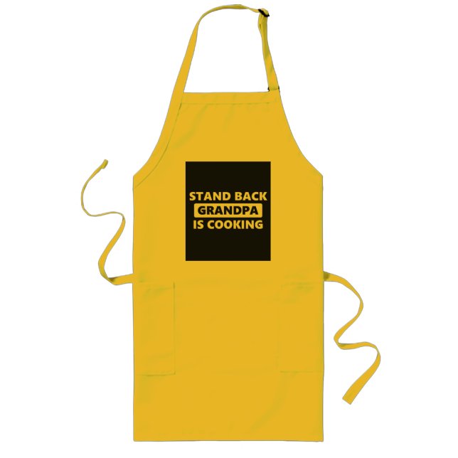 Delantal Largo Apoyar que el abuelo esté cocinando (Frente)