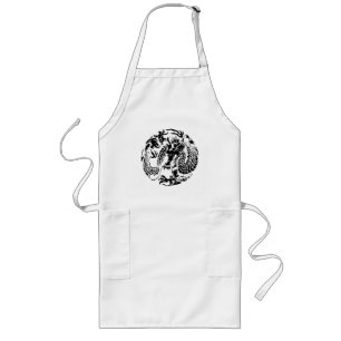 Delantal Largo Apron Black Dragon