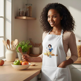 Delantal Largo Apron blanco largo de nieve