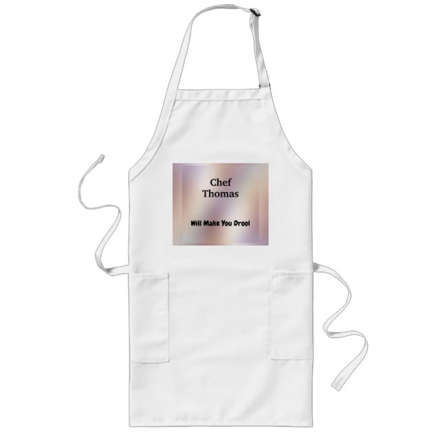 Delantal Largo Apron Chef con fondo de diseñador (Frente)