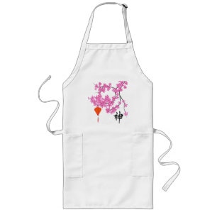 Delantal Largo Apron Cherry Blossom Design