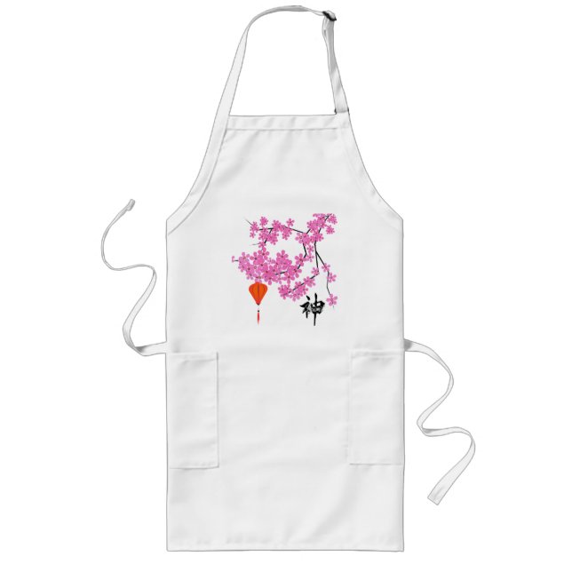 Delantal Largo Apron Cherry Blossom Design (Frente)