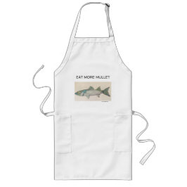 Delantal Largo Apron Comer Más Mullet, Pescado Mínimo Limpio Apro