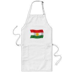 Delantal Largo Apron con bandera de Kurdistán