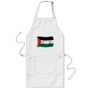 Delantal Largo Apron con bandera de la Autoridad Palestina