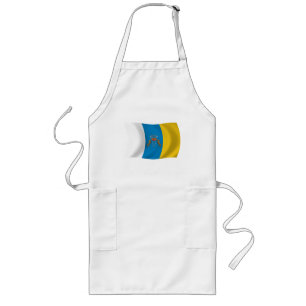 Delantal Largo Apron con bandera de las Islas Canarias