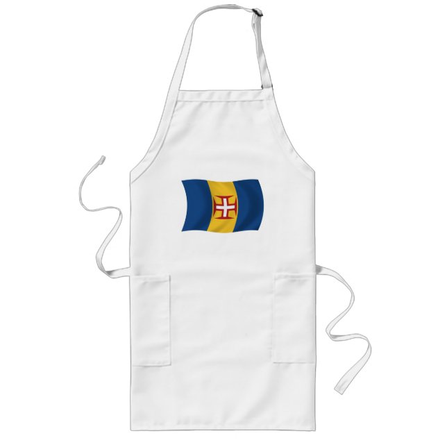 Delantal Largo Apron con bandera de Madeira (Frente)