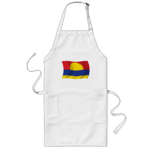 Delantal Largo Apron con bandera del atolón de Palmira