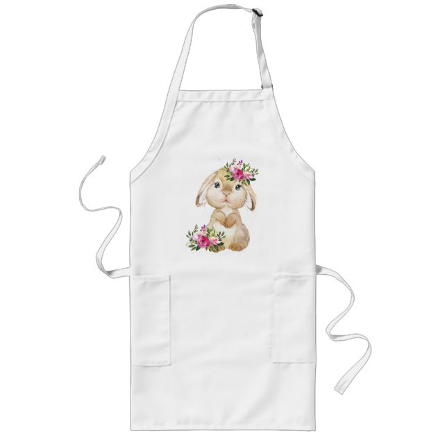 Delantal Largo Apron con un conejo (Frente)
