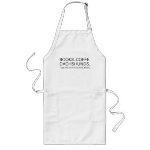 Delantal Largo Apron Cooking Chef Libros café café taza