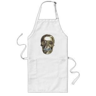 Delantal Largo Apron cromado de cráneo
