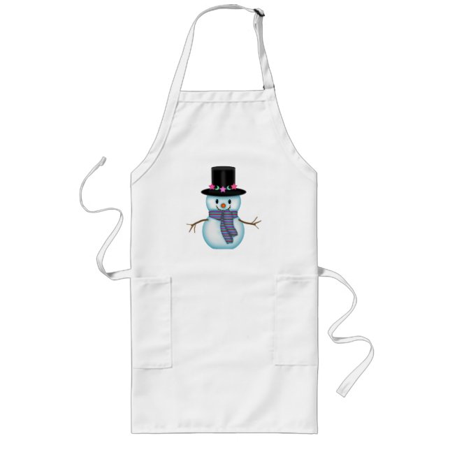 Delantal Largo Apron Cute Little Snowman (Frente)