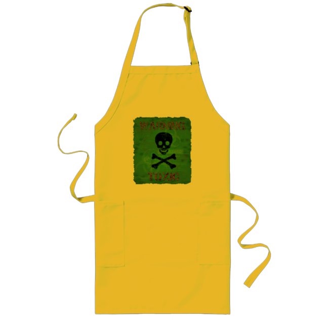 Delantal Largo Apron de advertencia tóxica (Frente)