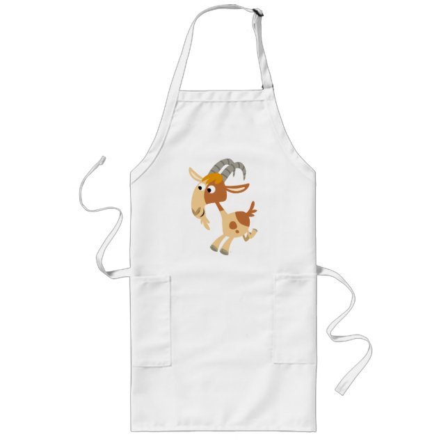 Delantal Largo Apron de cocina de cabra para Personalizado lindo (Frente)