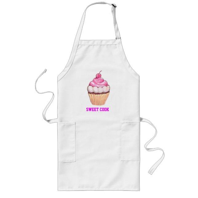 DELANTAL LARGO APRON DE CUPCAKE DE CHEF DE COCINA DULCE - DULCES  (Frente)