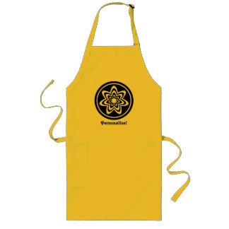 Delantal Largo Apron de explosión floral, negro