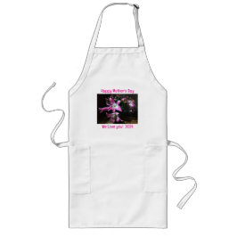 Delantal Largo Apron de flores del Día de la Madre