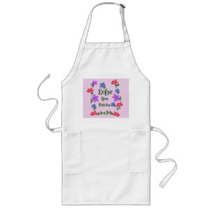 Delantal Largo Apron de Flores Rojas Rosa De Lefse You Betcha