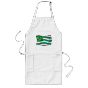 Delantal Largo Apron de la bandera del movimiento ecológico